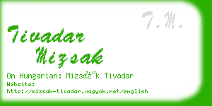 tivadar mizsak business card